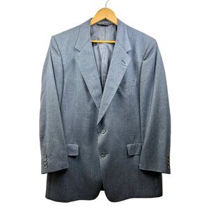 Christian Dior Monsieur Blazer Mens 44R Gray 100% Virgin Wool Tailored Classic